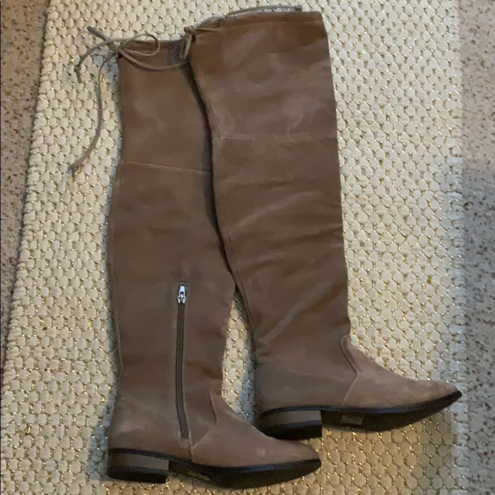 Sole Society Valencia Over the Knee Suede Boots 6